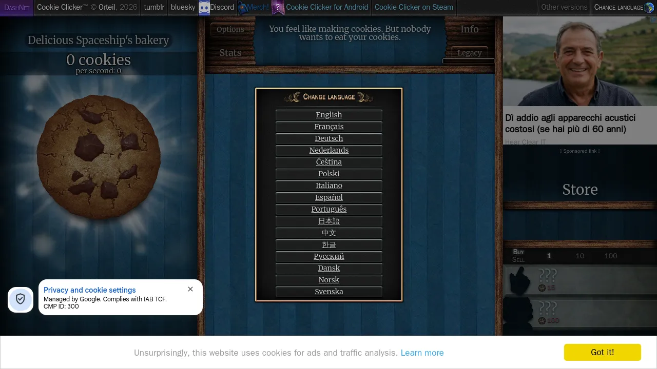 Cookie Clicker screenshot