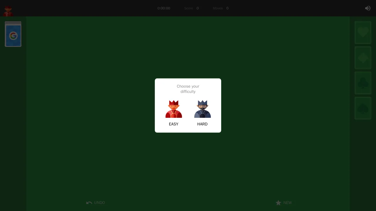 Google Solitaire screenshot