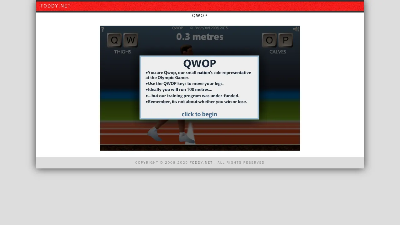 QWOP screenshot